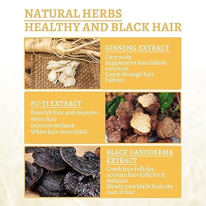 Anti Grey Hair Spray Drakkar Ganoderma Hair Essence 30ml | Natural Hair Darkening & Hair Growth Spray