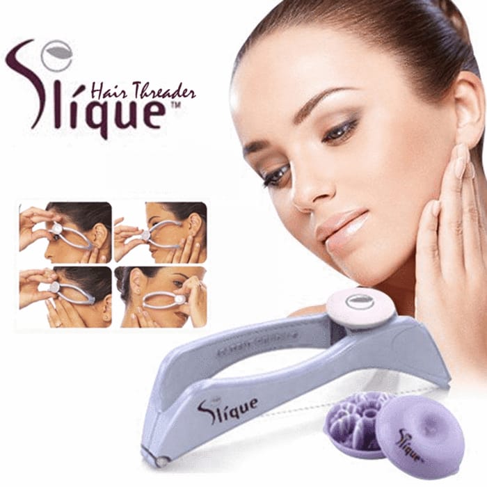 Slique Hair Remover Threading Tool for Women | Facial Hair Removal Tool for Eyebrows, Chin & Upper Lip | Portable Threading Beauty Tool