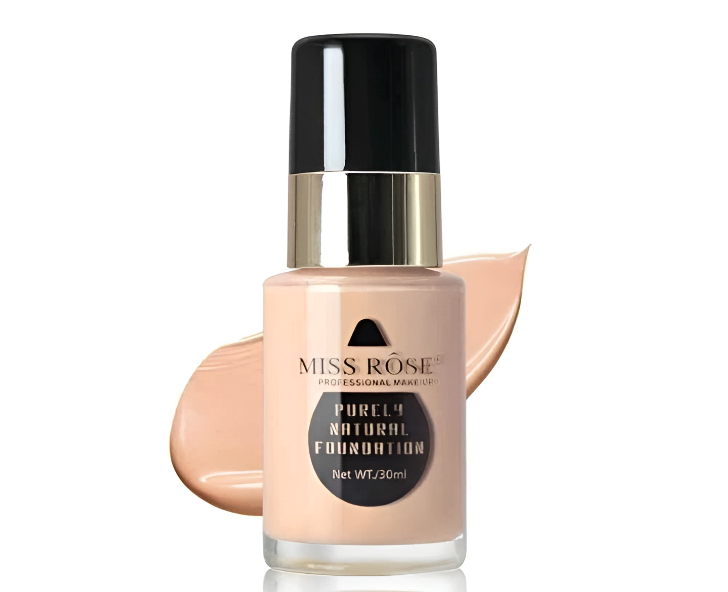 Miss Rose Professional Makeup Liquid Foundation Beige 2 (30ml) | Full Coverage Lightweight Moisturizing Foundation for Smooth Flawless Skin