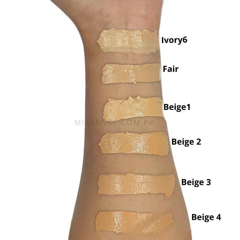 Miss Rose Professional Liquid Foundation Beige 2 30ml | Full Coverage Matte Makeup Foundation for Flawless Poreless Skin