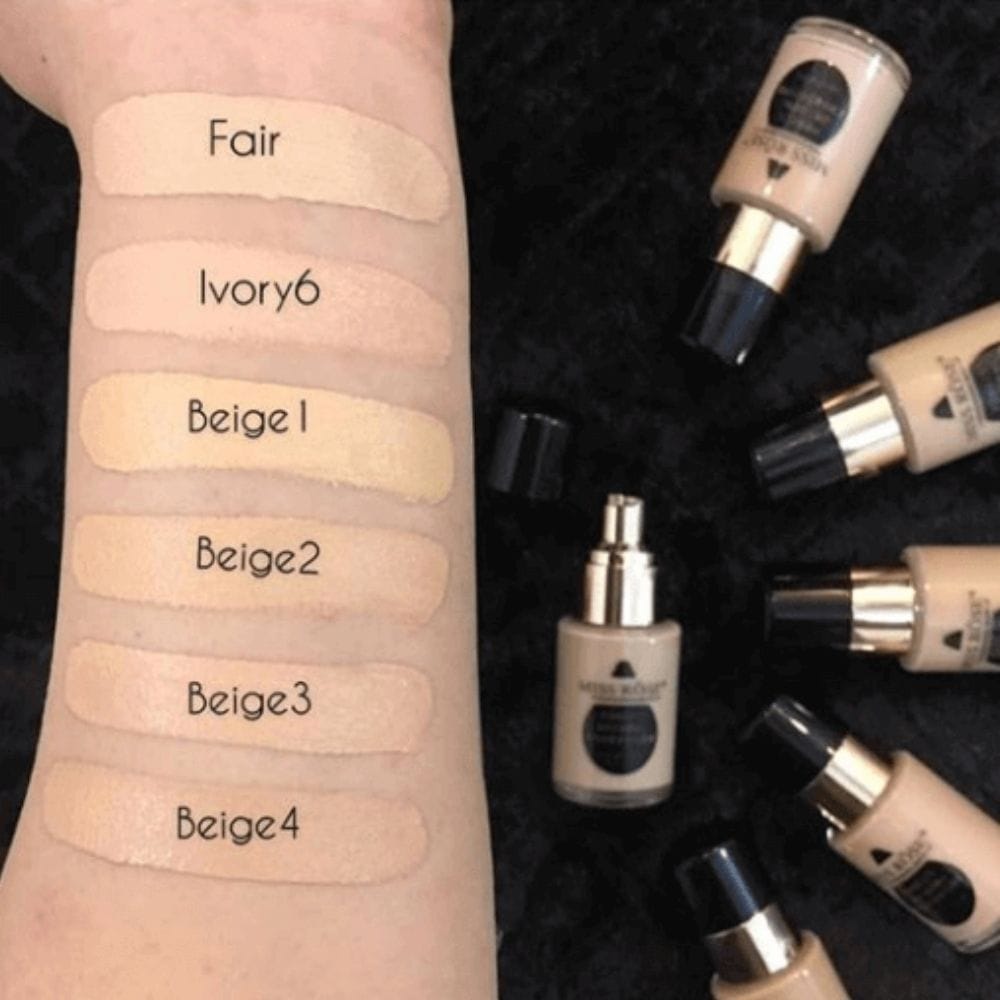 Miss Rose Professional Liquid Foundation Beige 2 30ml | Full Coverage Matte Makeup Foundation for Flawless Poreless Skin