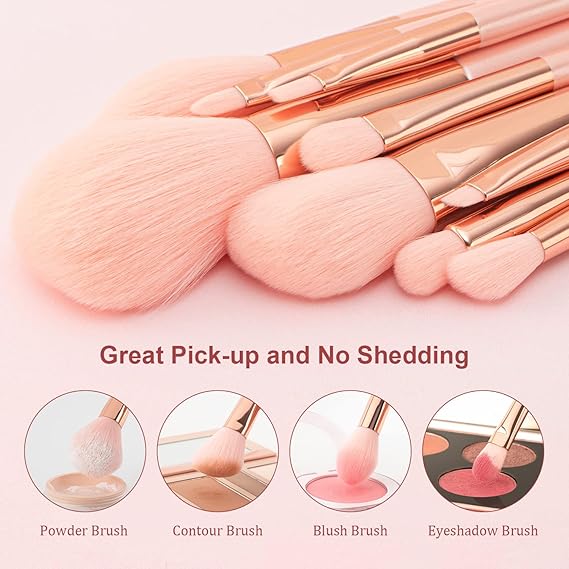 Sweet Beauty 7 & 12 PCs Makeup Brush Set – Professional Soft Makeup Brush Kit for Beginners & Makeup Artists | Random Color |