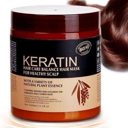 Pack of 2 Keratin & Collagen Hair Mask | Deep Repair Hair Treatment for Dry & Damaged Hair | Frizz Control & Shine