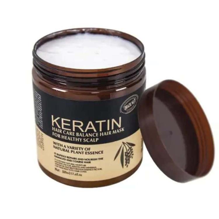 Pack of 2 Keratin & Collagen Hair Mask | Deep Repair Hair Treatment for Dry & Damaged Hair | Frizz Control & Shine