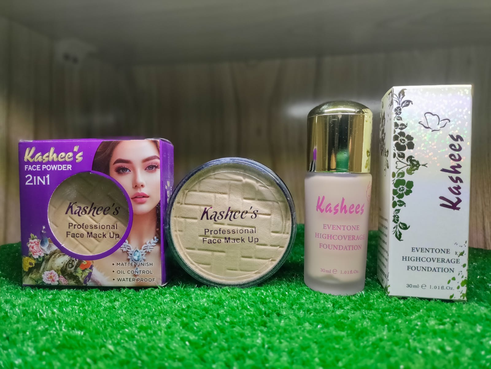 2 in 1 Kashee's Foundation Deal – Foundation & Compact Powder Pack of 2 | Long Lasting Makeup |