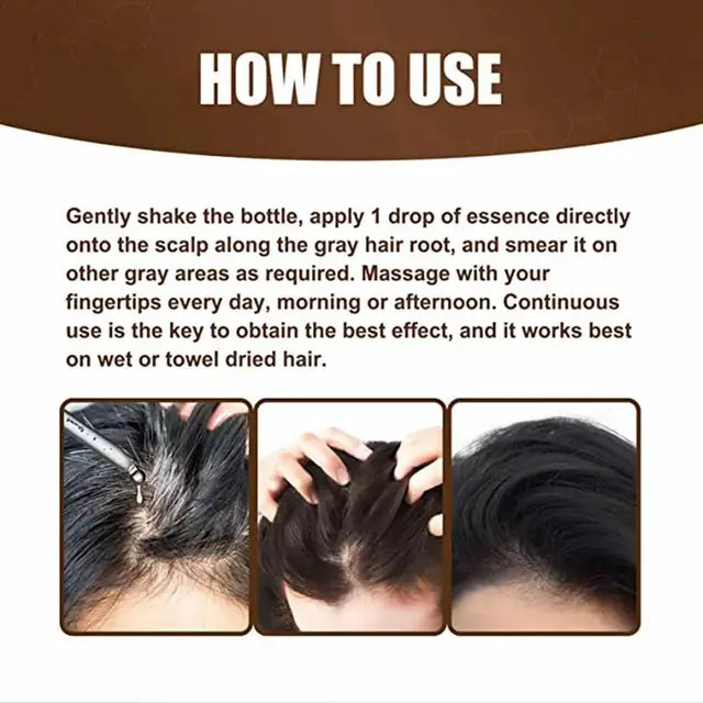 Anti Grey Hair Spray Drakkar Ganoderma Hair Essence 30ml | Natural Hair Darkening & Hair Growth Spray