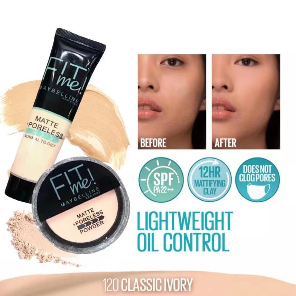 2-in-1 Makeup Deal Foundation & Face Powder Combo – Ivory Shade | Smooth Matte Finish Long Lasting Makeup Set