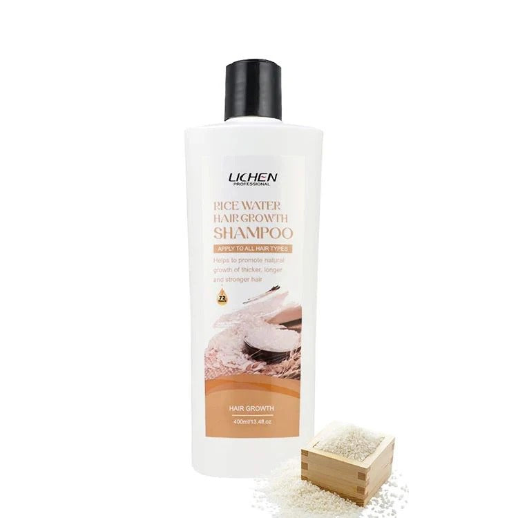Lichen Professional Shampoo Set 400ml | Keratin, Rice Water, Coconut, Peppermint, Red Onion & Argan Oil Shampoo for Strong & Shiny Hair