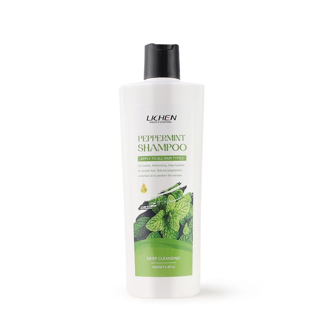 Lichen Professional Shampoo Set 400ml | Keratin, Rice Water, Coconut, Peppermint, Red Onion & Argan Oil Shampoo for Strong & Shiny Hair