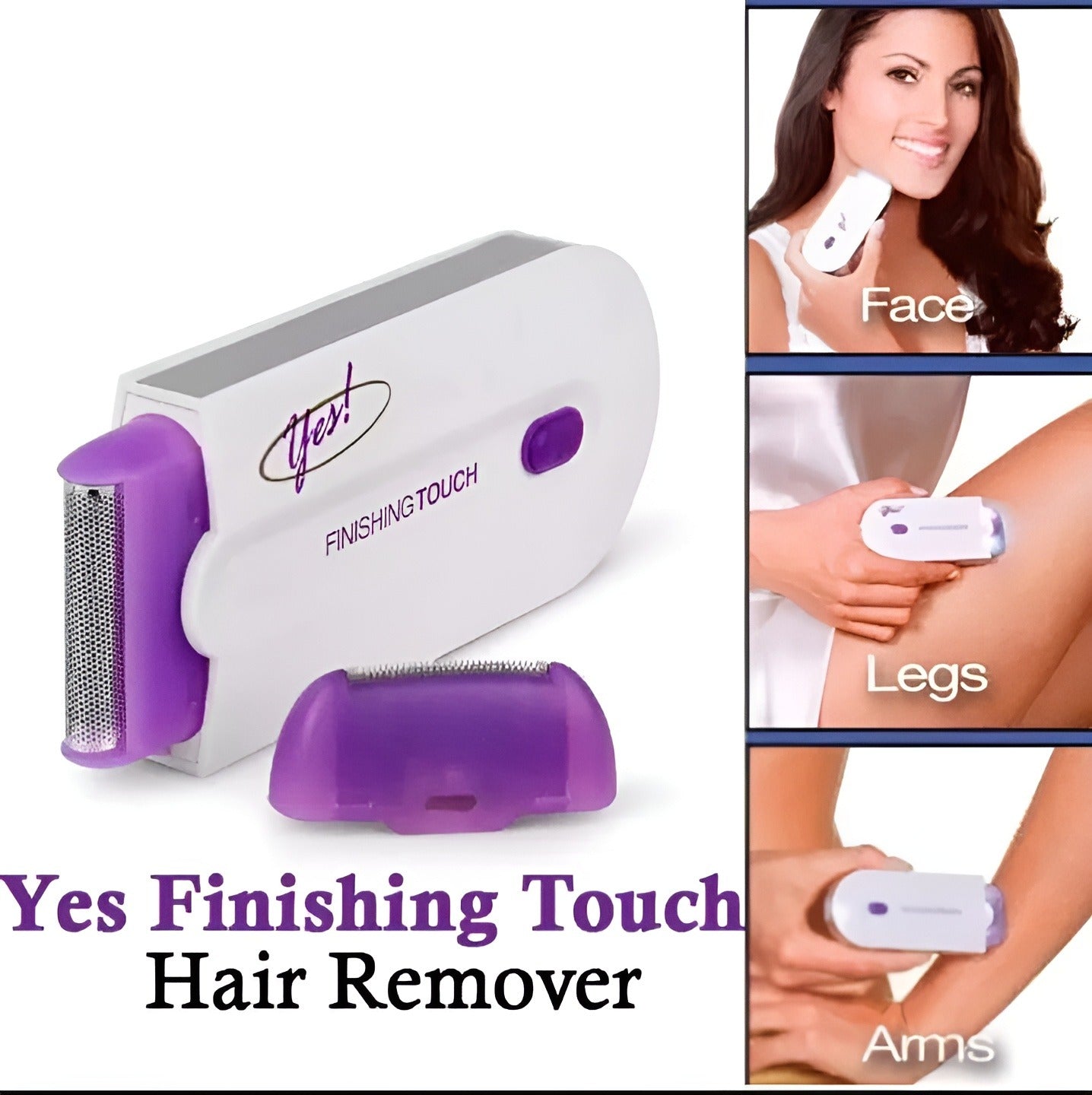 Finishing Touch Laser Hair Removal 2-in-1 Trimmer For Women | Pain Free Electric Hair Remover & Body Grooming Device