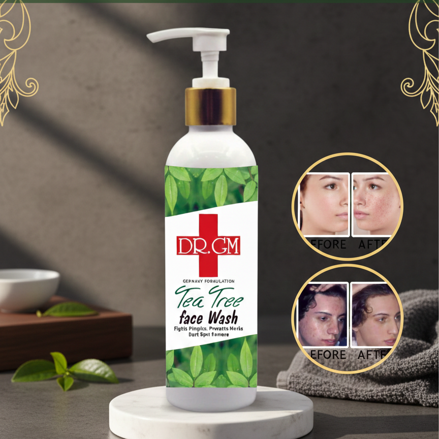 DR.GM Tea Tree Face Wash For Deep Cleansing & Refreshing Skin Care | Oil Control Facial Cleanser