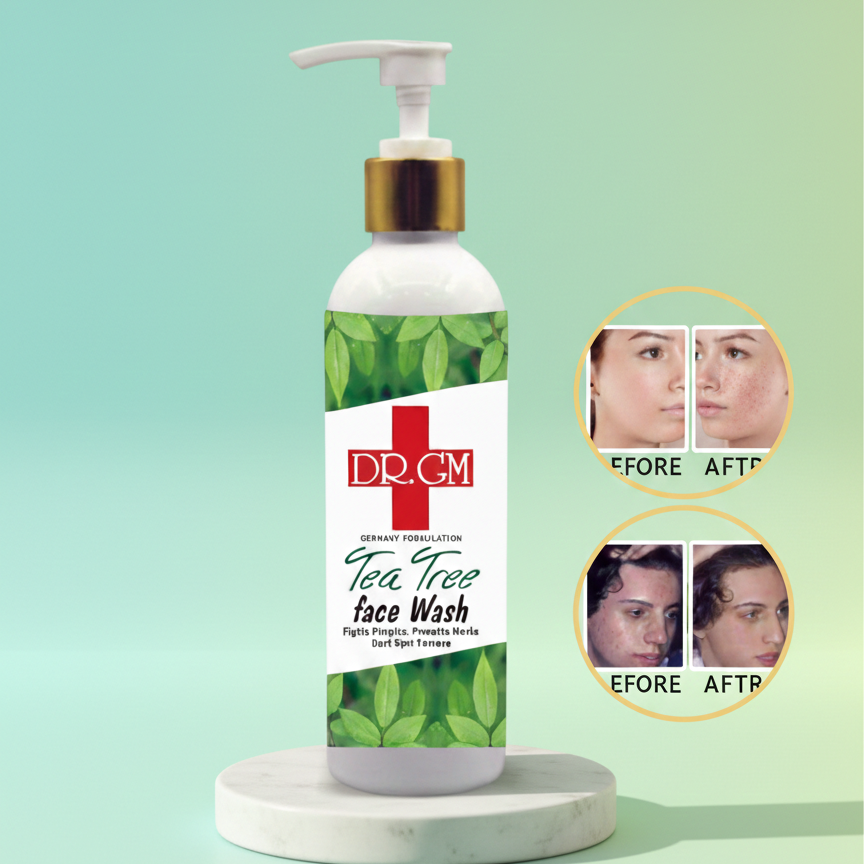 DR.GM Tea Tree Face Wash For Deep Cleansing & Refreshing Skin Care | Oil Control Facial Cleanser