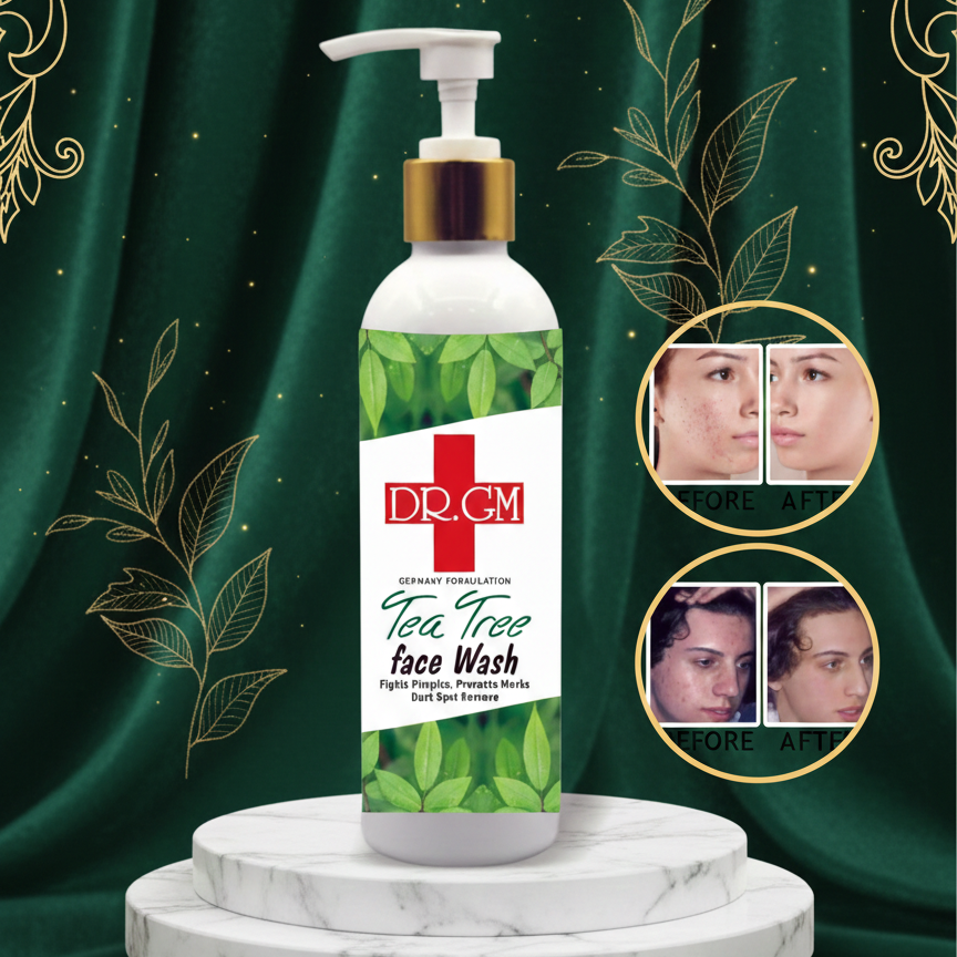 DR.GM Tea Tree Face Wash For Deep Cleansing & Refreshing Skin Care | Oil Control Facial Cleanser