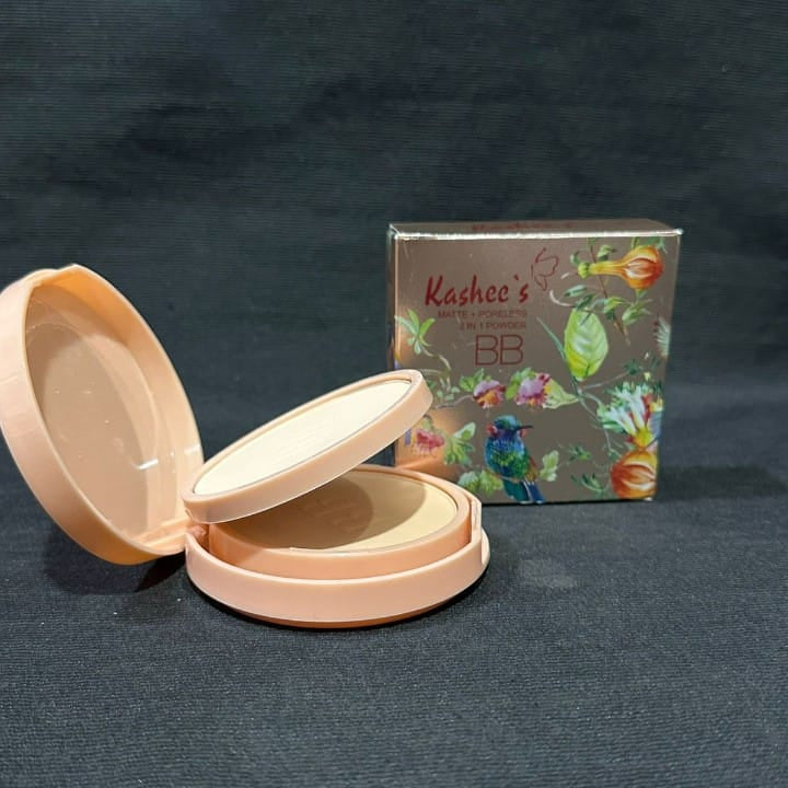 Kashees 2 In 1 Face Powder 110g | Dual Coverage Foundation & Setting Powder for Smooth Matte Finish | Oil Control Makeup Powder