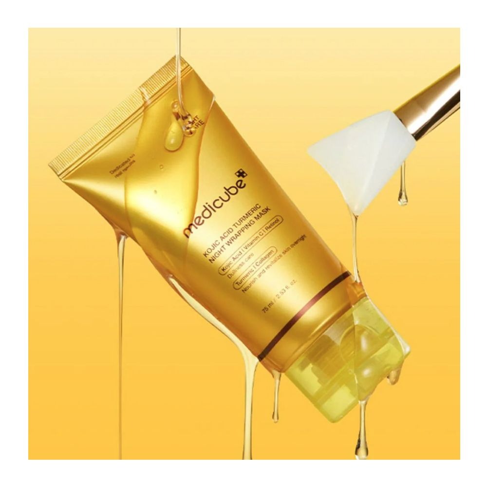 Medicube Turmeric Overnight Wrapping Peel Off Mask 75ml – Korean Collagen Sleeping Mask for Glowing, Hydrated & Elastic Skin | Made in Korea