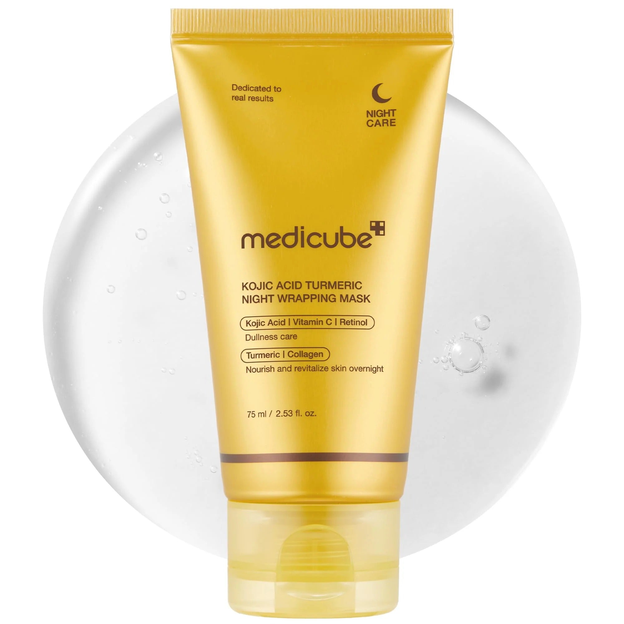 Medicube Turmeric Overnight Wrapping Peel Off Mask 75ml – Korean Collagen Sleeping Mask for Glowing, Hydrated & Elastic Skin | Made in Korea