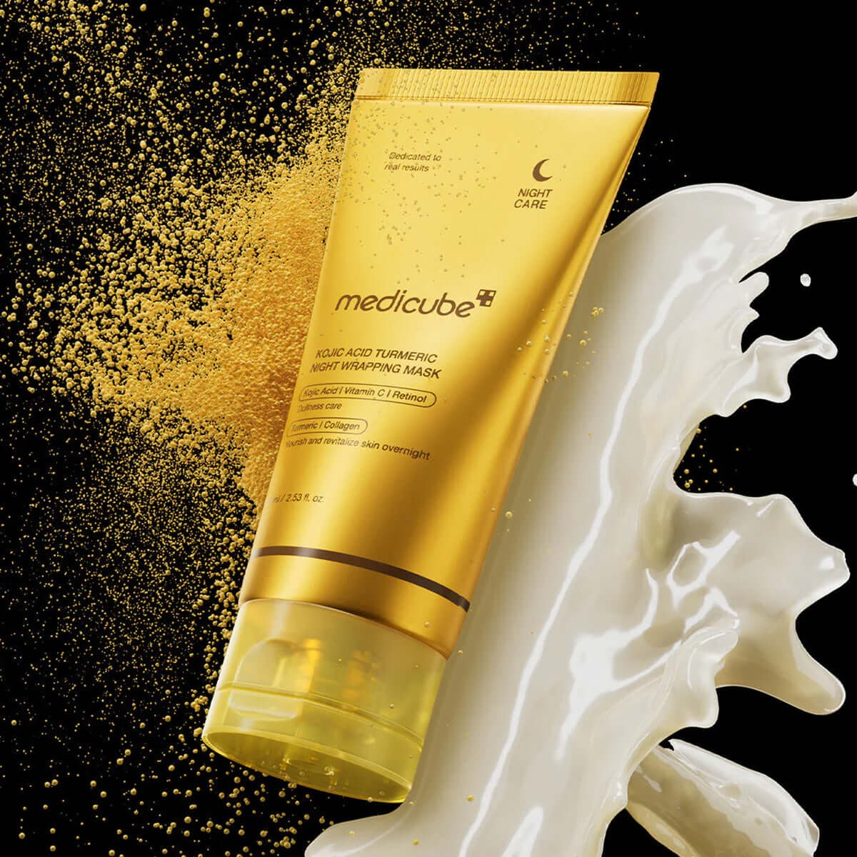 Medicube Turmeric Overnight Wrapping Peel Off Mask 75ml – Korean Collagen Sleeping Mask for Glowing, Hydrated & Elastic Skin | Made in Korea