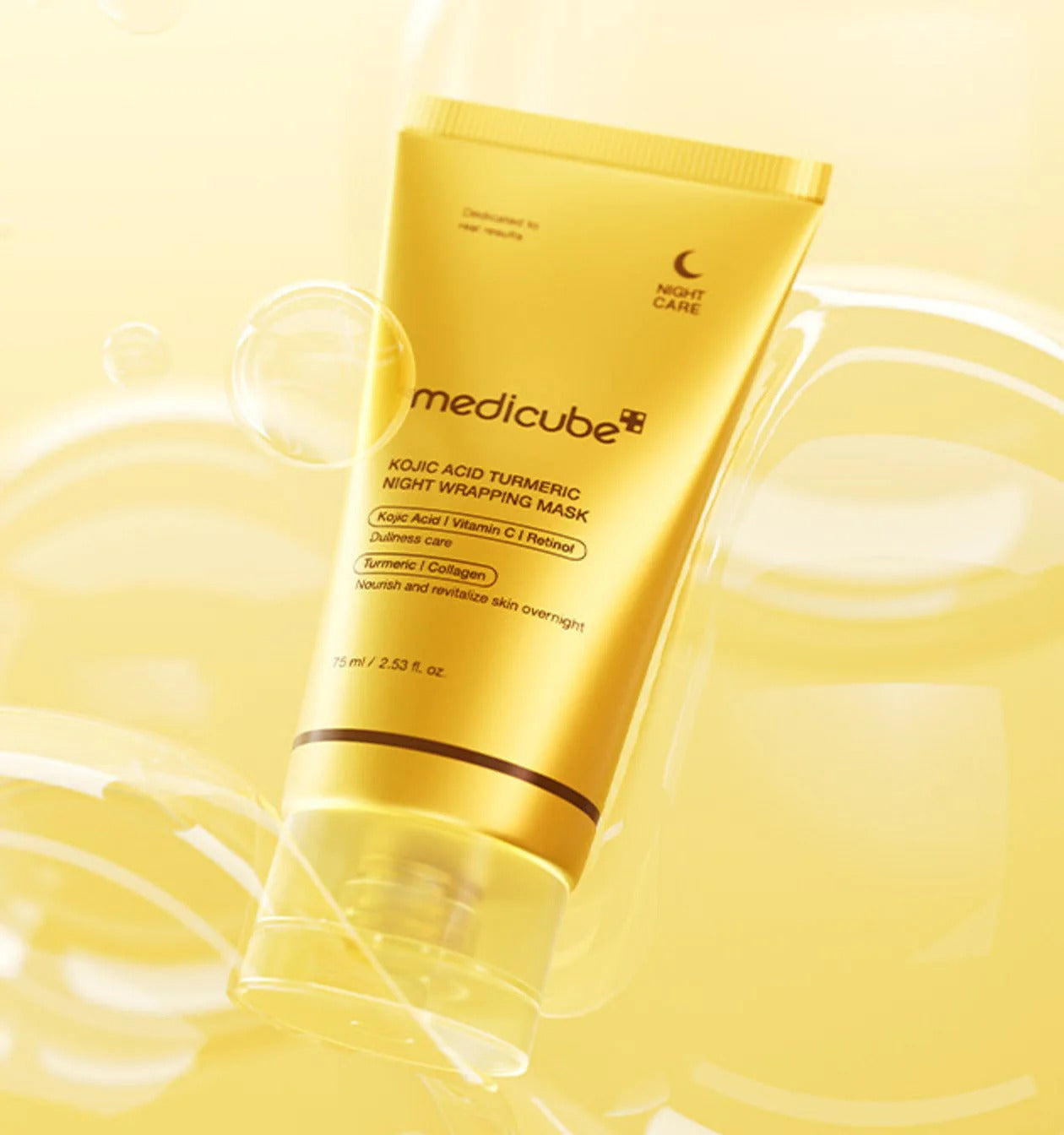 Medicube Turmeric Overnight Wrapping Peel Off Mask 75ml – Korean Collagen Sleeping Mask for Glowing, Hydrated & Elastic Skin | Made in Korea