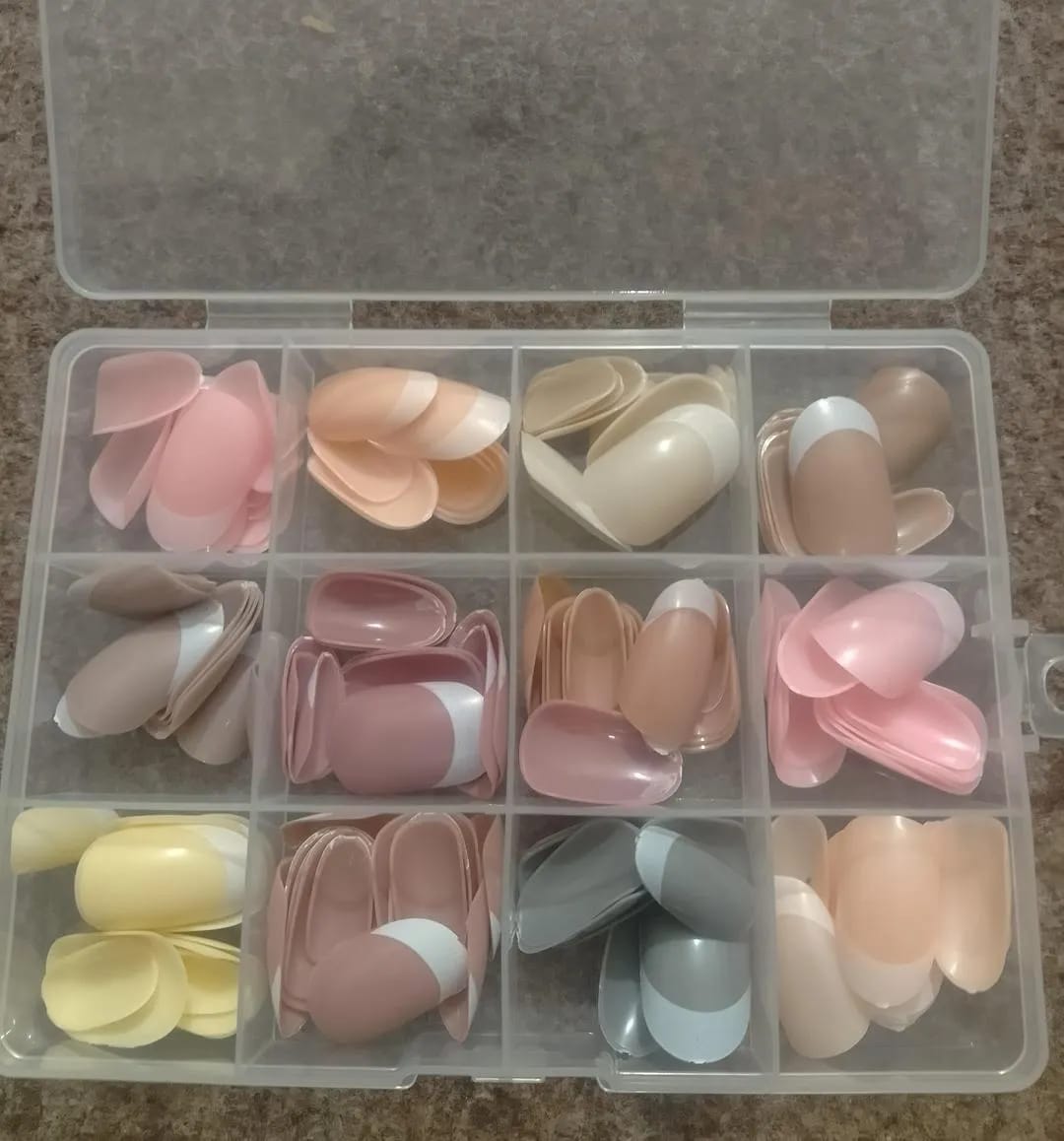 144 Pcs Multicolor False Nails Box With Nail Glue | Stylish Reusable Artificial Nails For Nail Art, Parties & Everyday Fashion