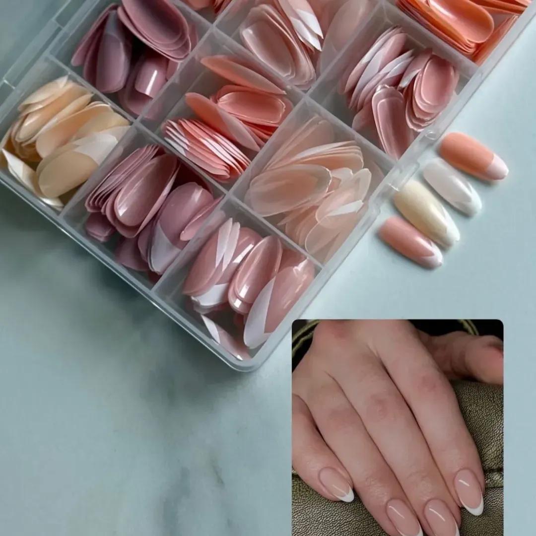 144 Pcs Multicolor False Nails Box With Nail Glue | Stylish Reusable Artificial Nails For Nail Art, Parties & Everyday Fashion