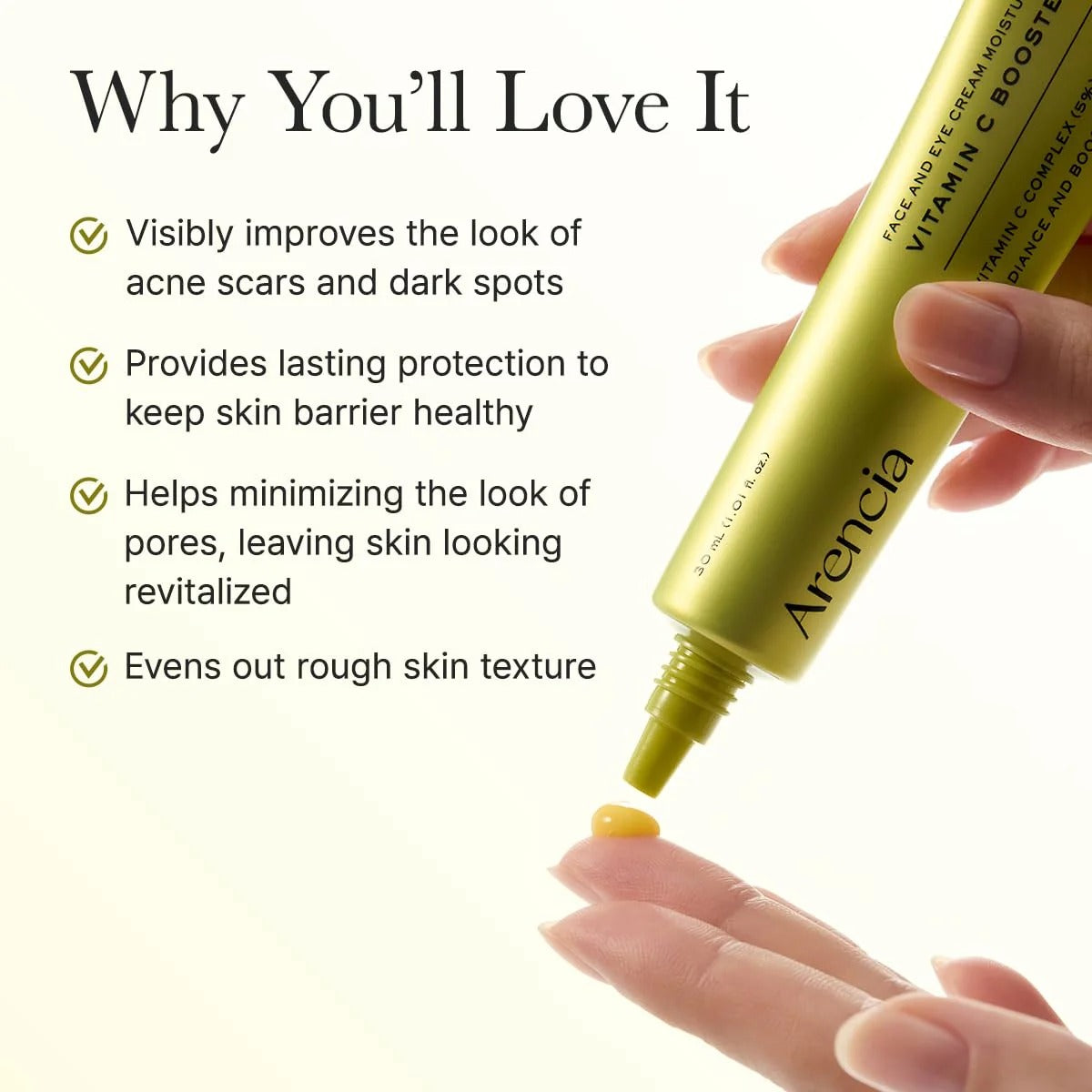 Arencia Vitamin C Booster Shot 30ml – Brightening Serum for Dark Spots, Uneven Skin Tone & Radiant Glow |