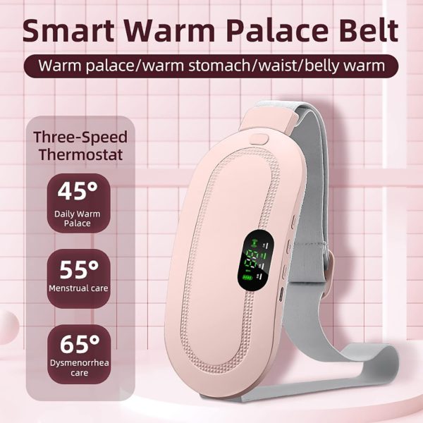 Portable Menstrual Heating Pad Belt for Women | Electric Period Pain Relief Massager with Heat & Vibration Therapy