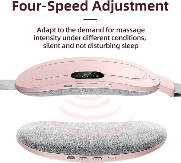 Portable Menstrual Heating Pad Belt for Women | Electric Period Pain Relief Massager with Heat & Vibration Therapy
