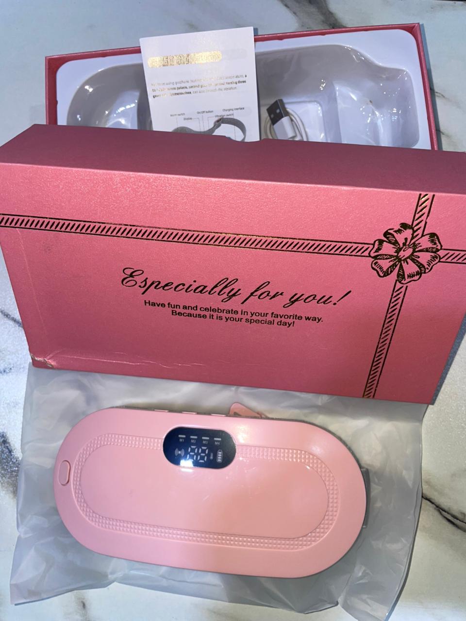 Portable Menstrual Heating Pad Belt for Women | Electric Period Pain Relief Massager with Heat & Vibration Therapy