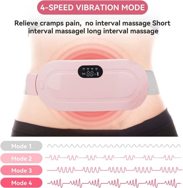 Portable Menstrual Heating Pad Belt for Women | Electric Period Pain Relief Massager with Heat & Vibration Therapy