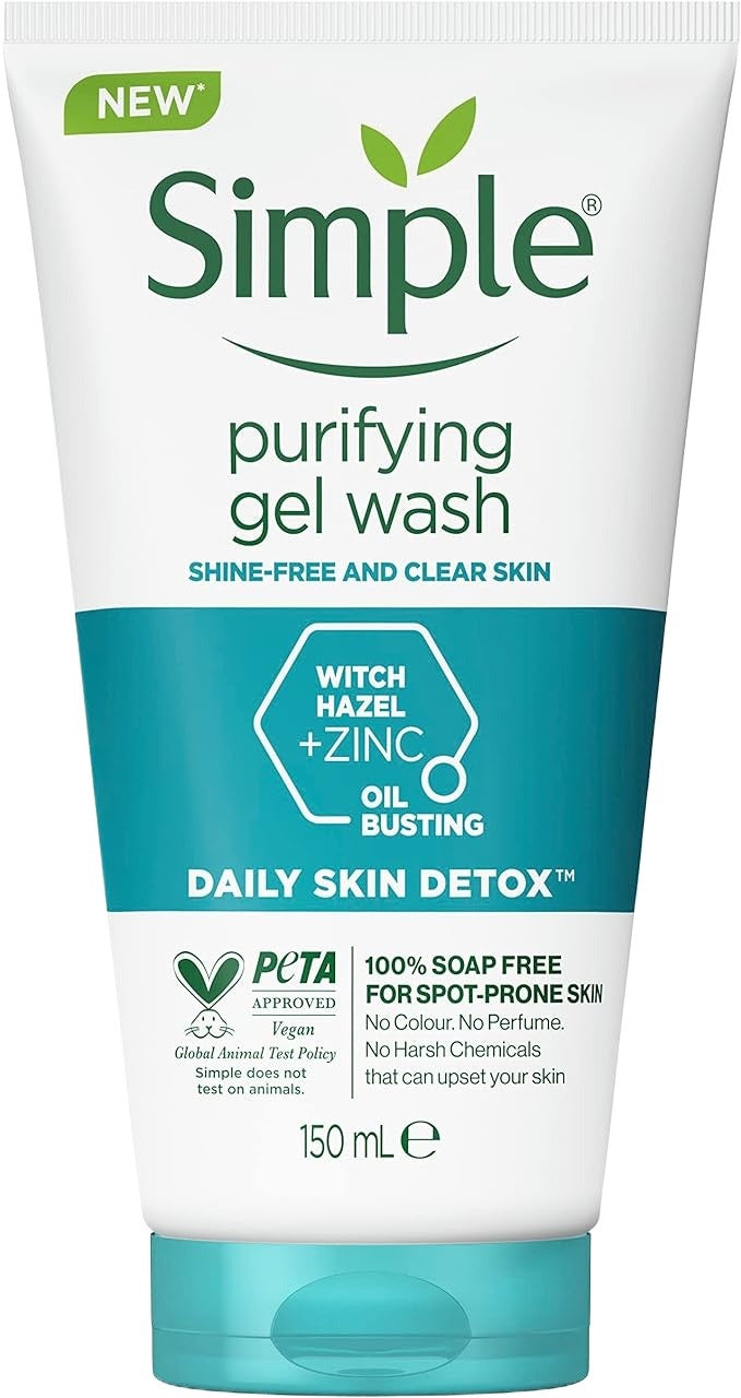 Simple Age Resistance Facial Wash – Hydrating Moisturising Face Cleanser for Soft Smooth Fresh Skin | Daily Face Wash for Men & Women