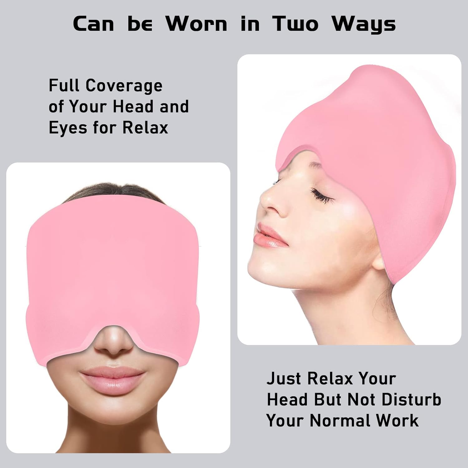 Migraine Relief Cap with Reusable Gel & Storage Box | Hot & Cold Headache Relief Hat