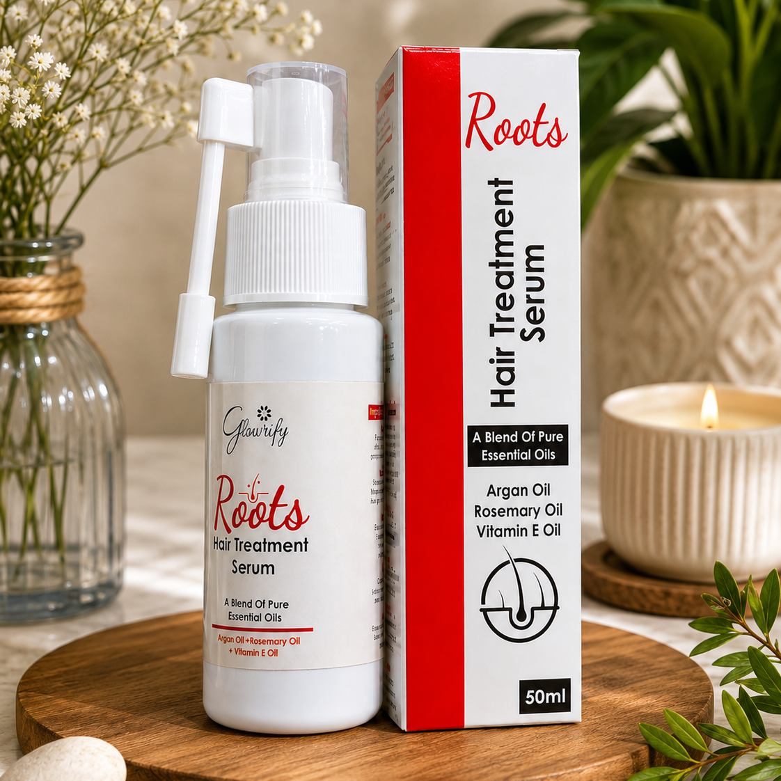 Glowrify Roots Hair Treatment Serum 50ml – Nourishing Scalp & Root Care for Healthier Looking Hair