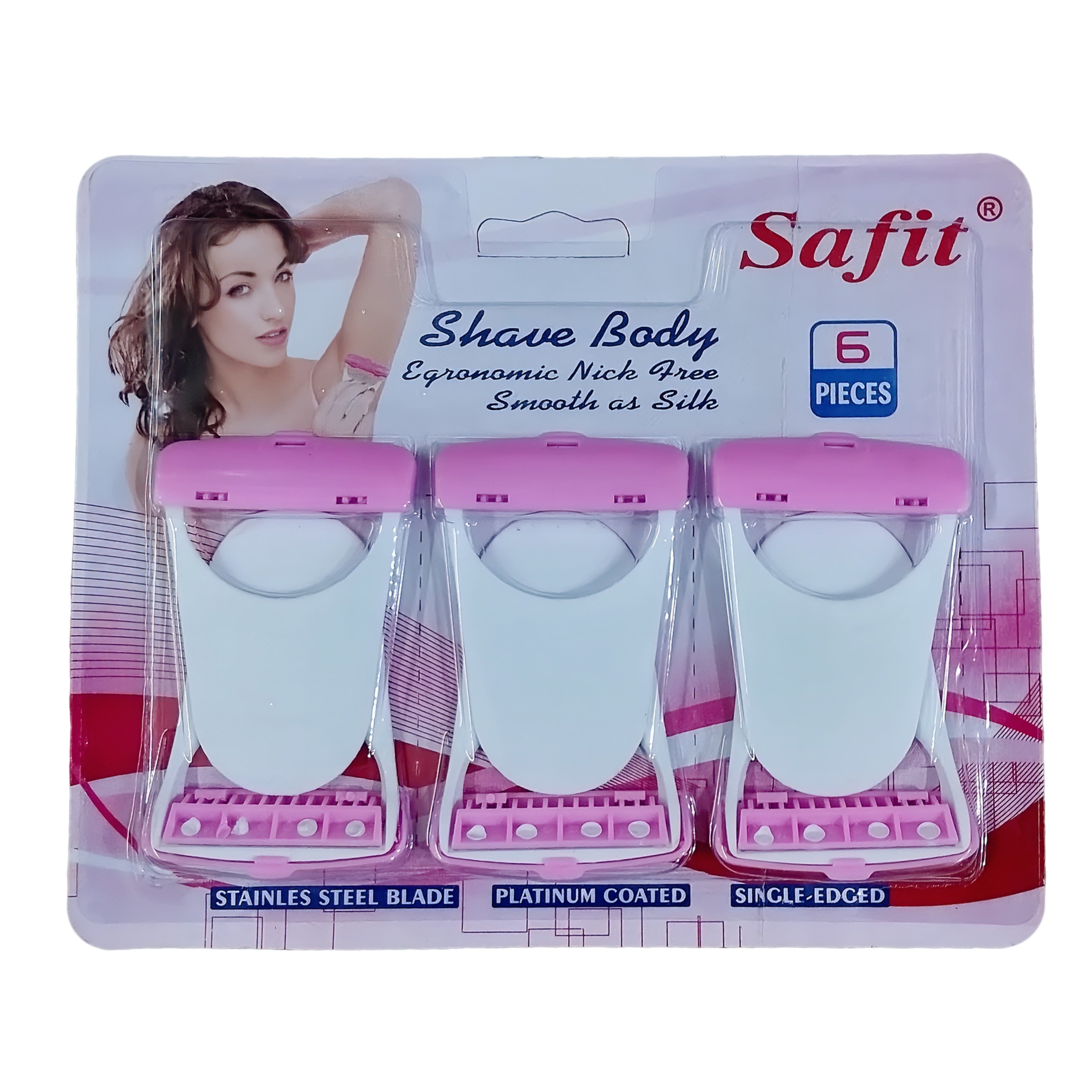 Safit Body Shaving Razor Pack of 6 – Smooth & Comfortable Hair Removal Razor for Men & Women