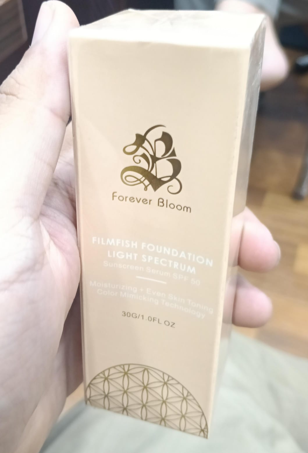 Forever Bloom Filmfish Foundation Light Spectrum Sunscreen Serum SPF 50 30g | Lightweight Moisturizing Foundation with Sun Protection