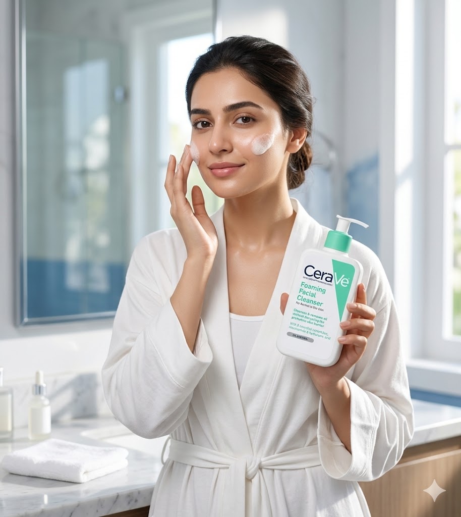 CeraVe Foaming Facial Cleanser – Gentle Face Wash for Normal to Oily Skin