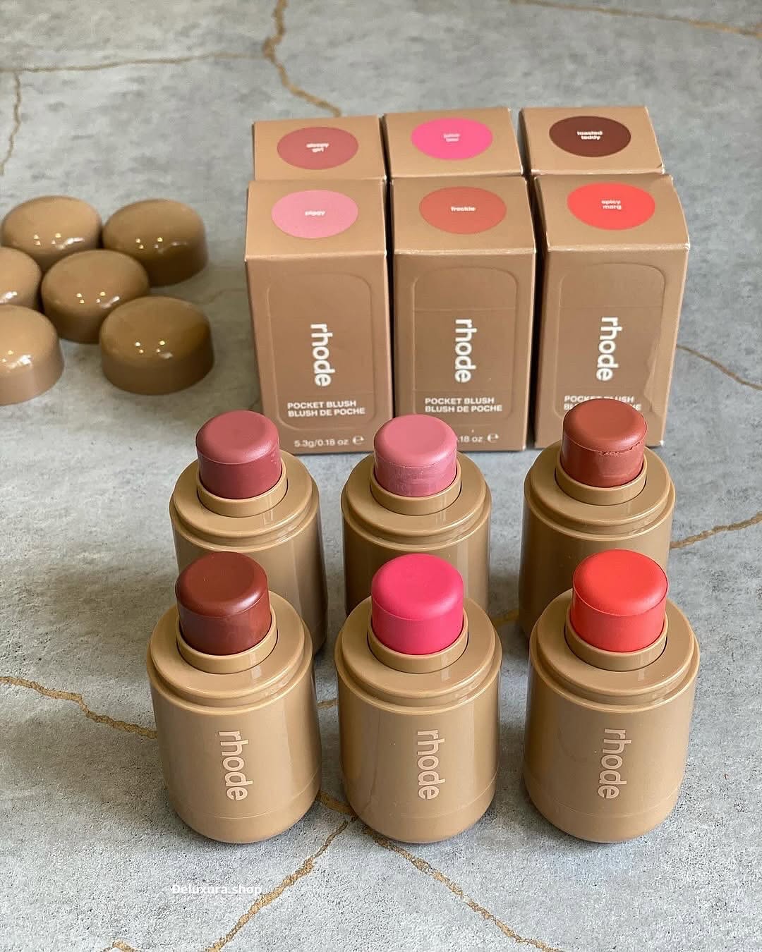 6 Colors Rhode Pocket Blush – Long-Lasting & Moisturizing Makeup Stick (5.3g)