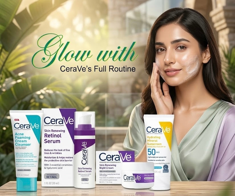 CeraVe Skincare Bundle – Complete Routine for Clear, Hydrated &amp; Radiant Skin 100% Original