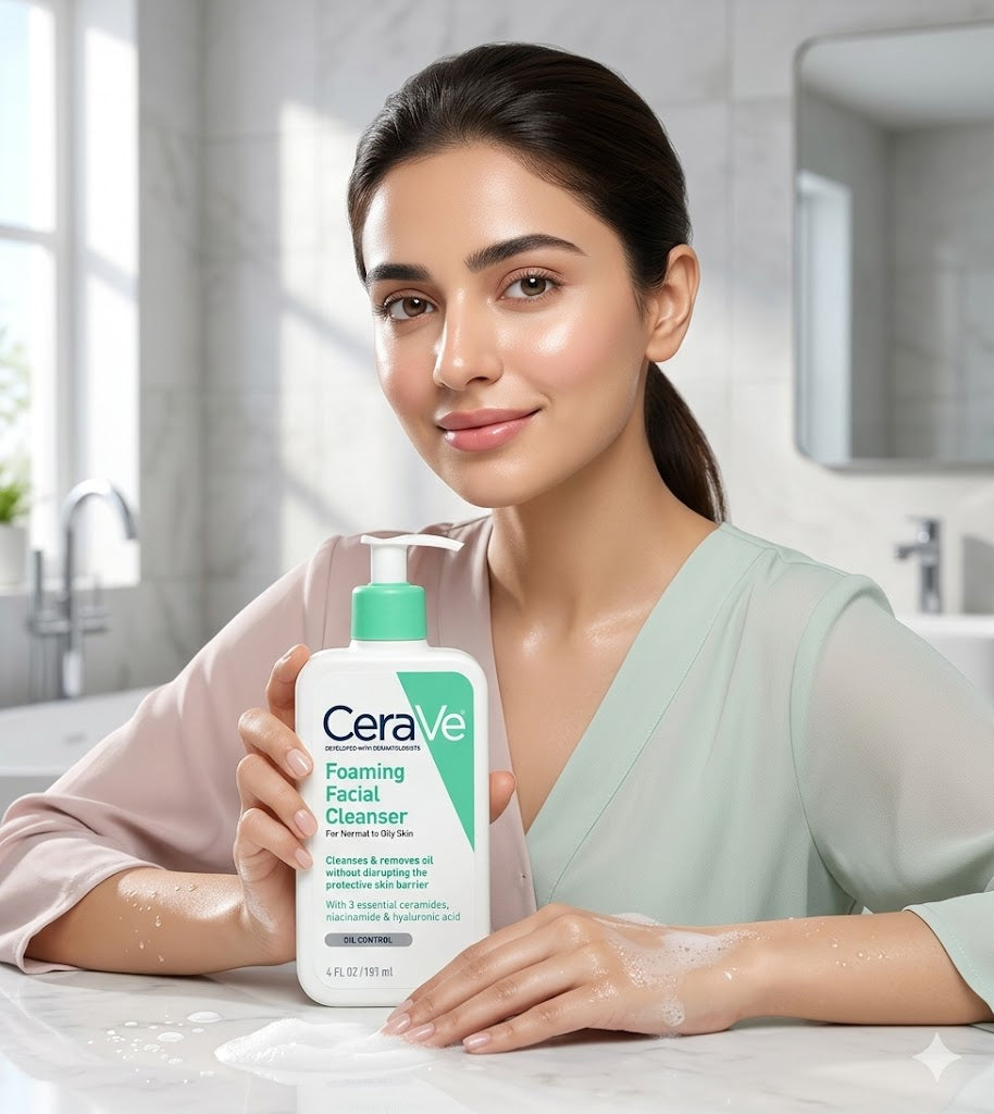 CeraVe Foaming Facial Cleanser – Gentle Face Wash for Normal to Oily Skin