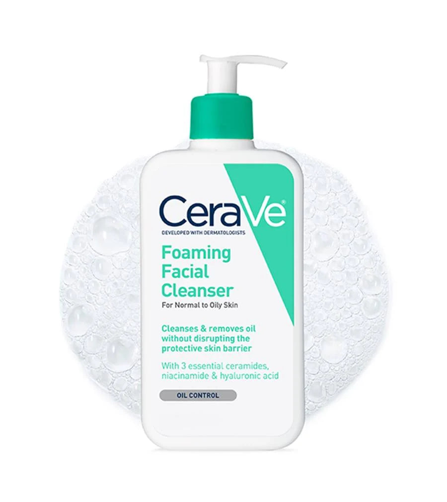 CeraVe Foaming Facial Cleanser – Gentle Face Wash for Normal to Oily Skin