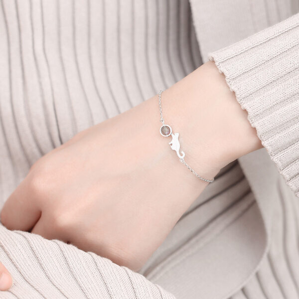 Cat Charm Bracelet Silver