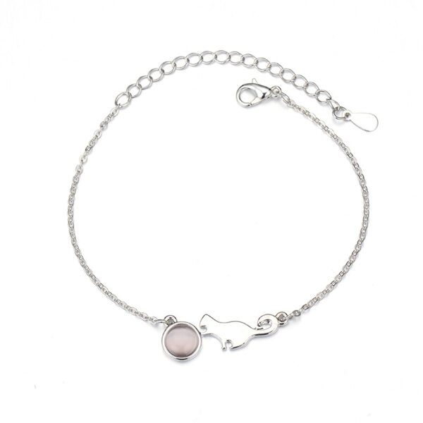 Cat Charm Bracelet Silver