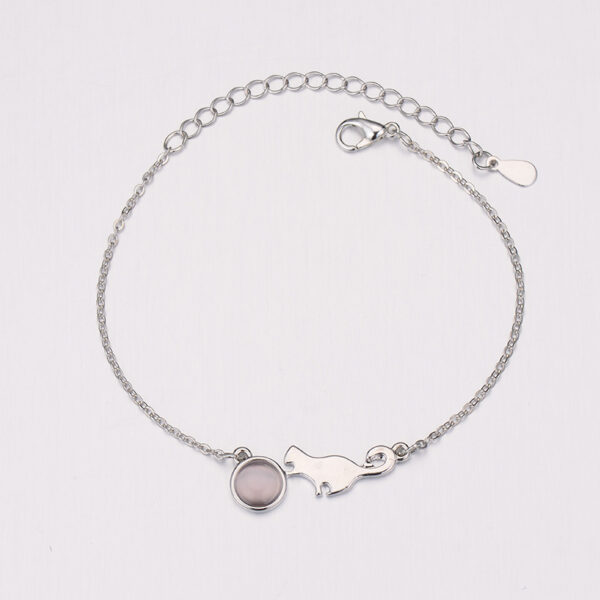Cat Charm Bracelet Silver