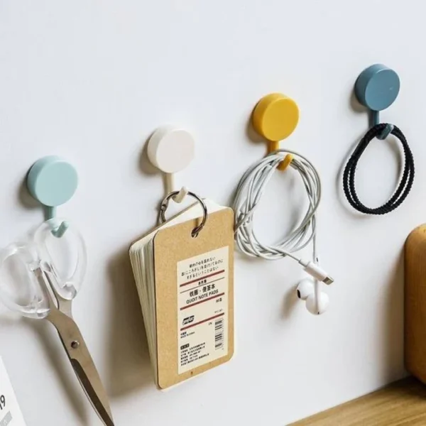 5Pcs Cute Colorful Self-Adhesive Wall Hooks in Pakistan
