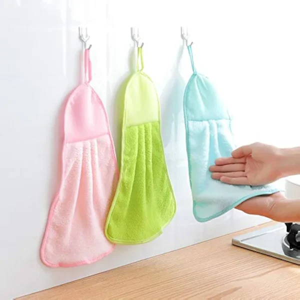 1Pcs Hanging Kitchen Microfiber Hand Towel - Image 4