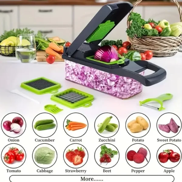 16-in-1 Vegetable Chopper Set Stainless - Image 2